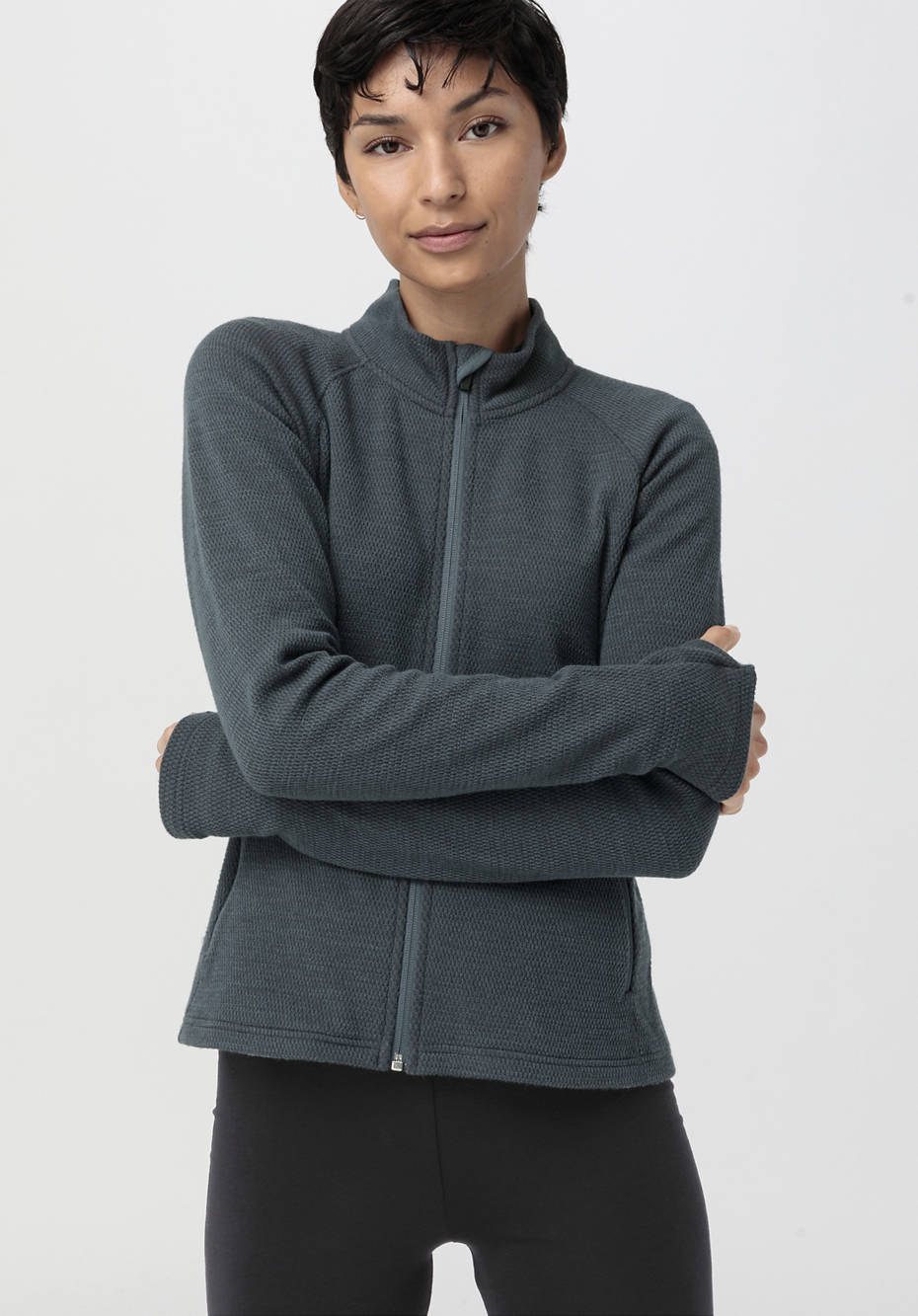 Performance Jacke aus Bio-Merinowolle mit Bio-Baumwolle