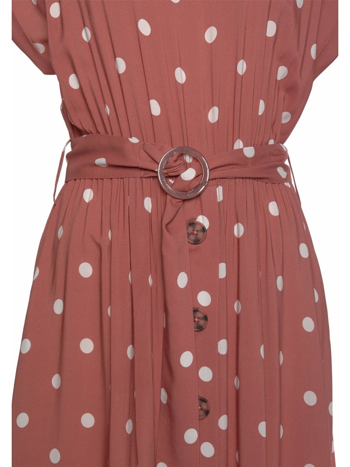LASCANA Midikleid in marsala-creme-bedruckt günstig kaufen