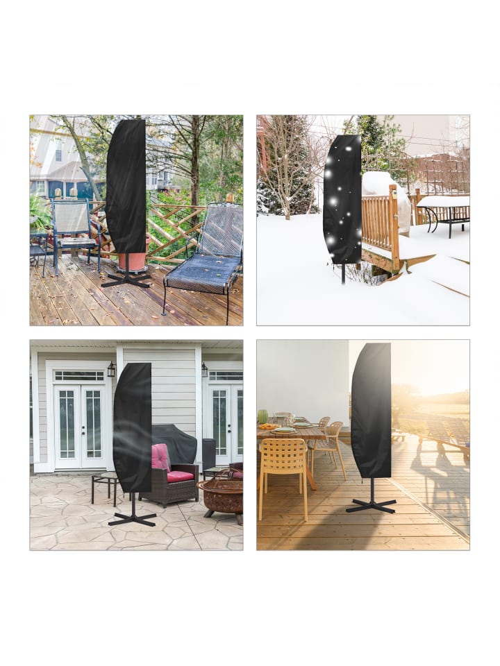 relaxdays Sonnenschirm Schutzhülle in Schwarz günstig kaufen onesize