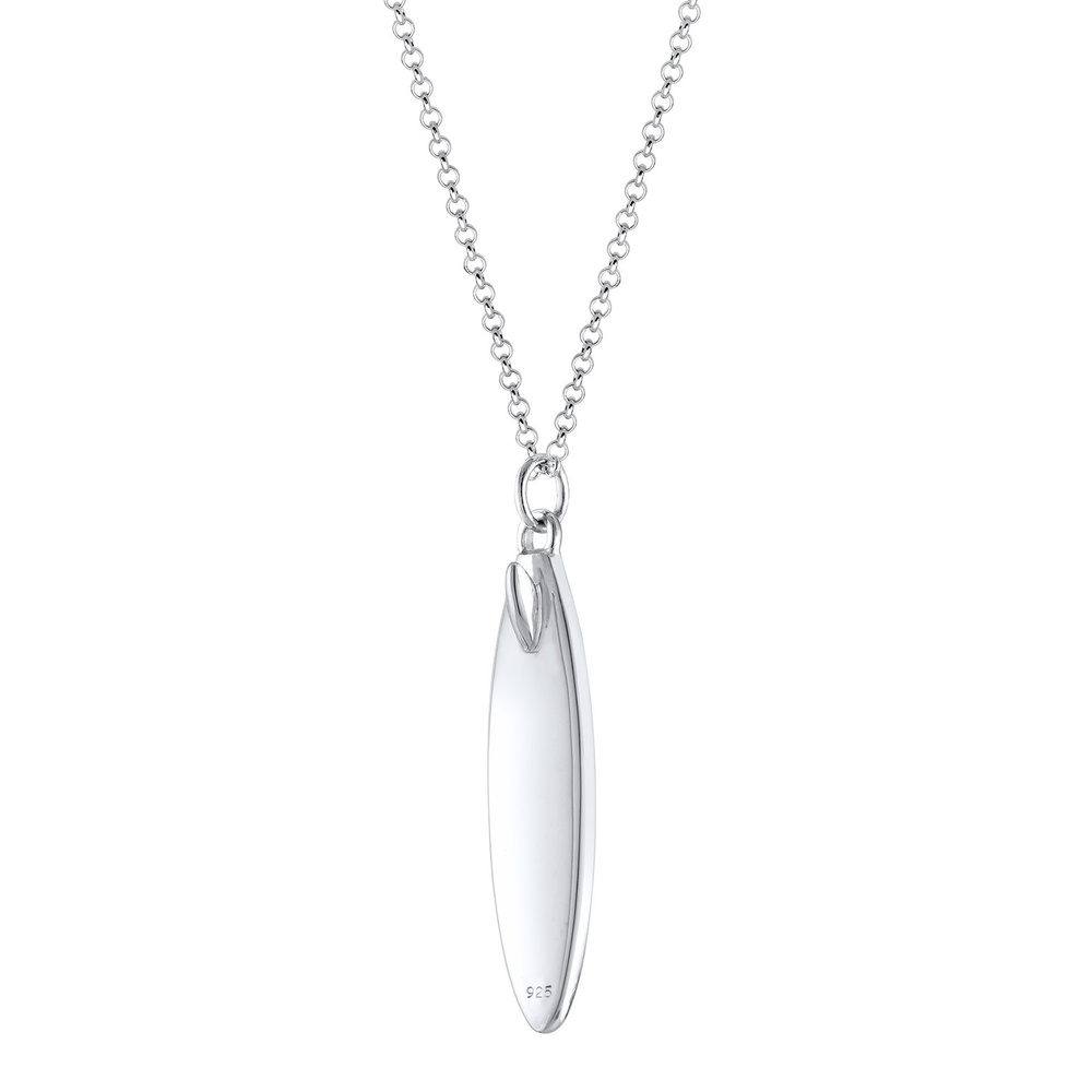 KUZZOI KUZZOI Collier Männerkette Surfboard Trend Massiv 925 Silber Bijoux