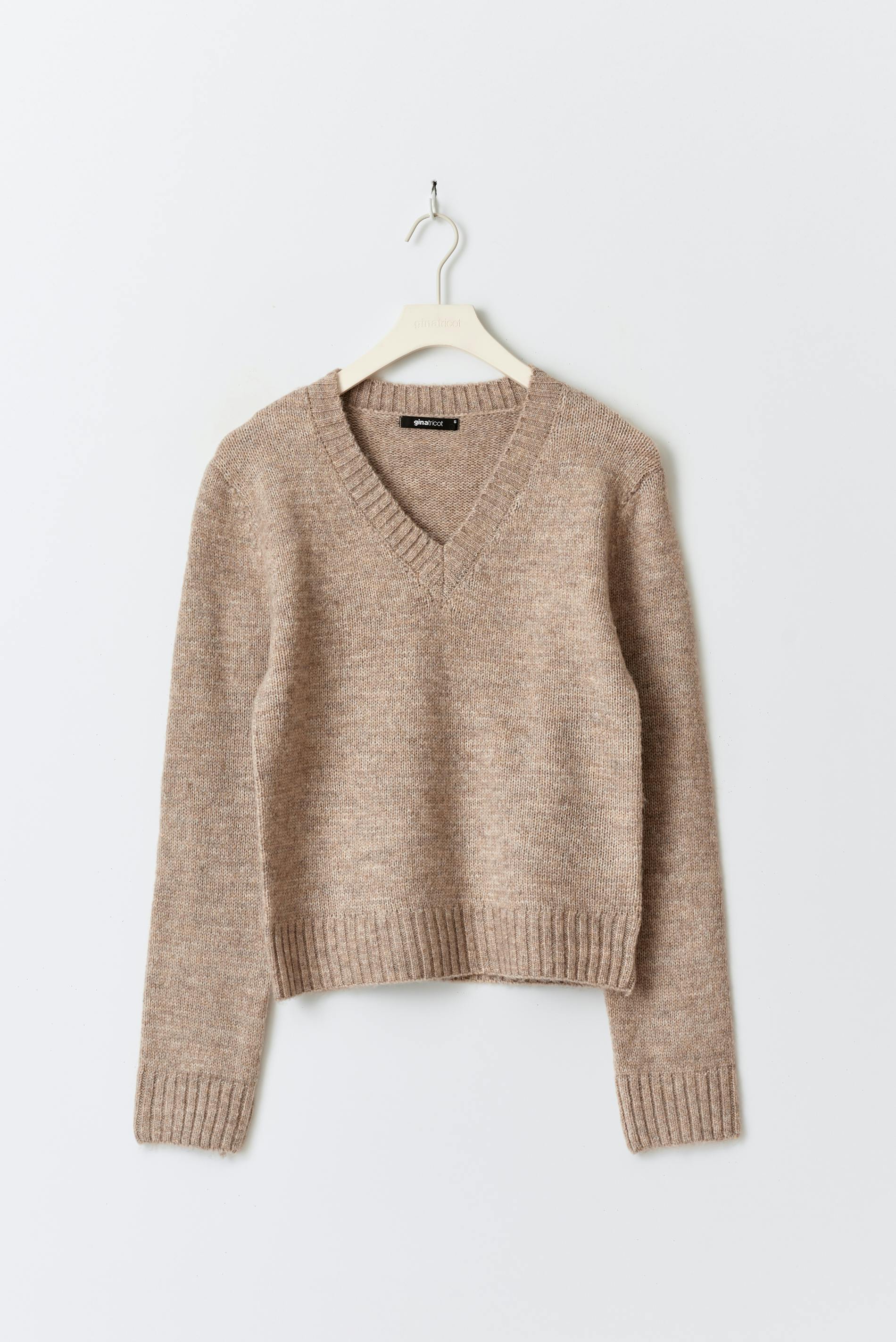 V-neck knitted sweater