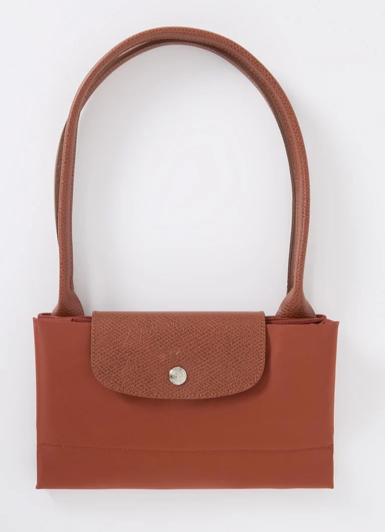 Longchamp Le Pliage Vihreä olkalaukku L nahkayksityiskohdilla