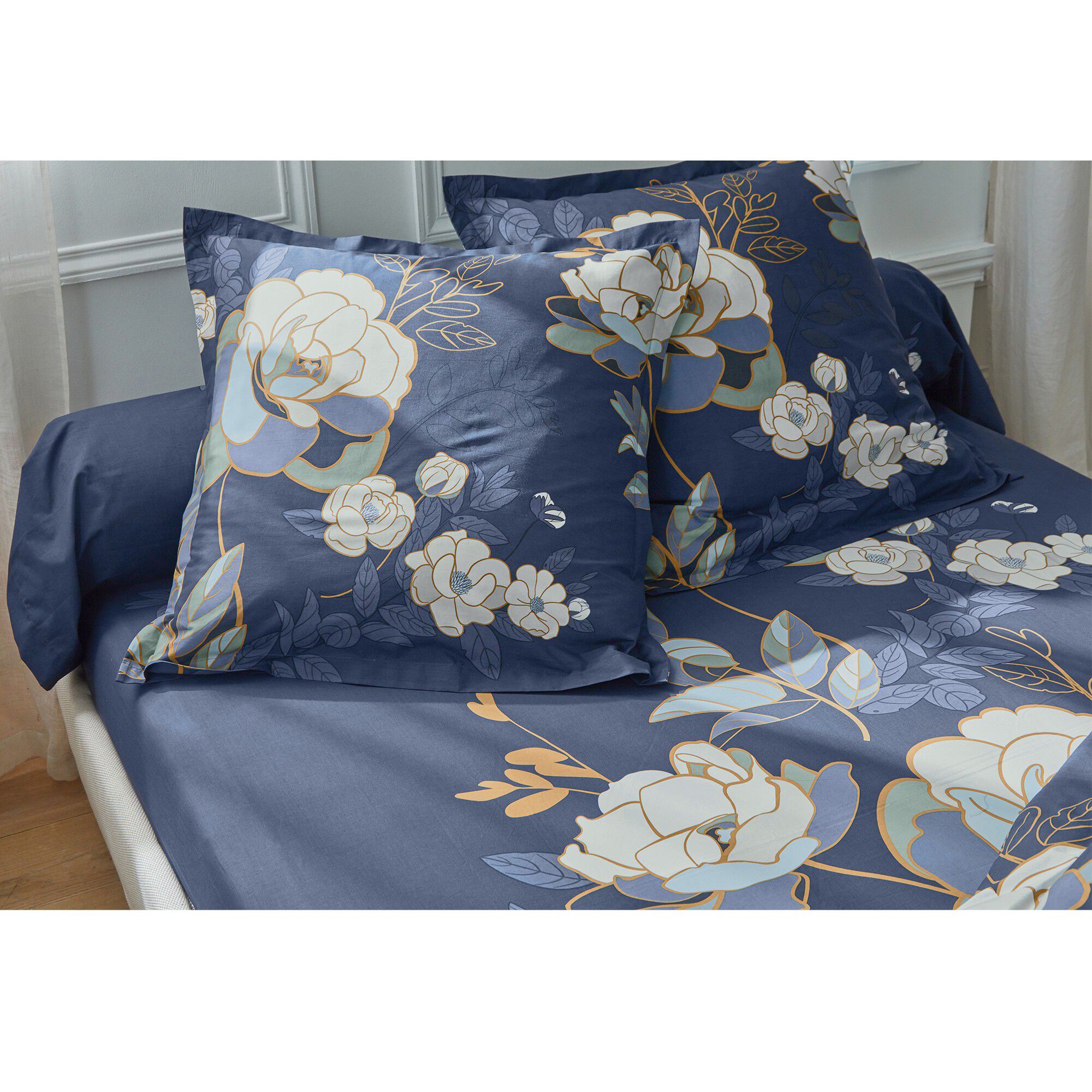 Linge de lit Louise imprimé floral – percale coton