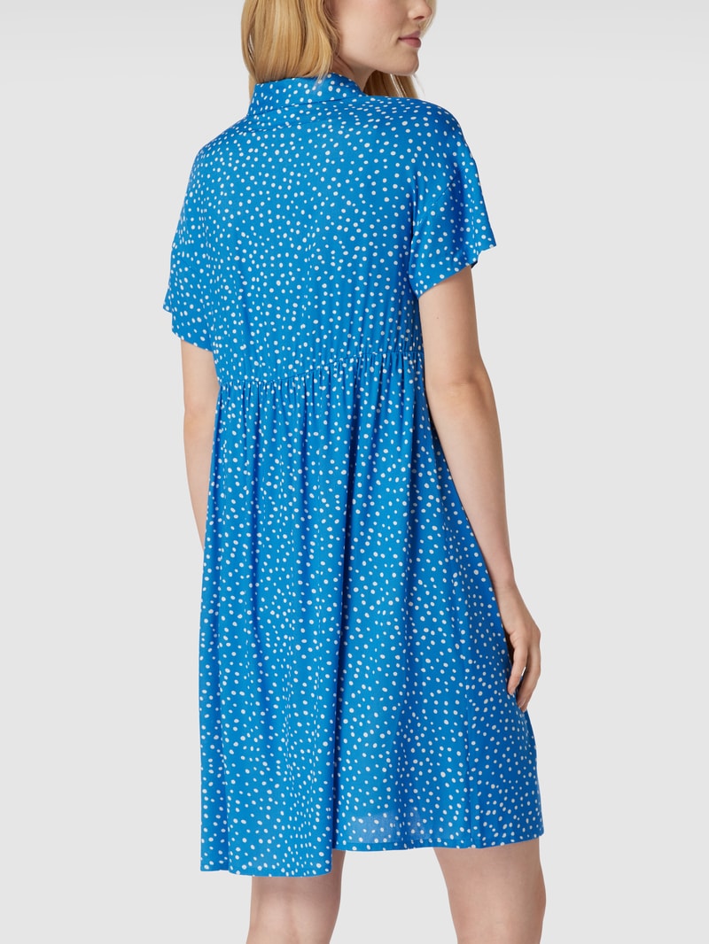 Knielanges Umstands-Kleid mit Polka Dots Modell 'mercey lia' in bleu