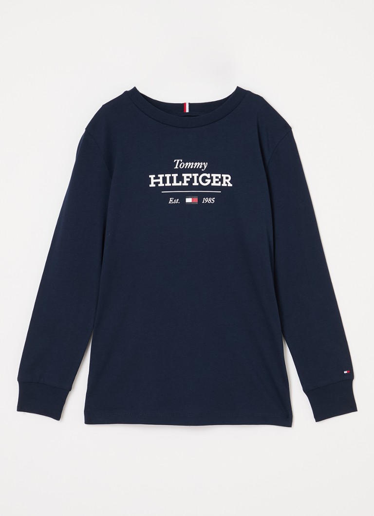 Camisa de manga comprida Tommy Hilfiger com estampa do logotipo