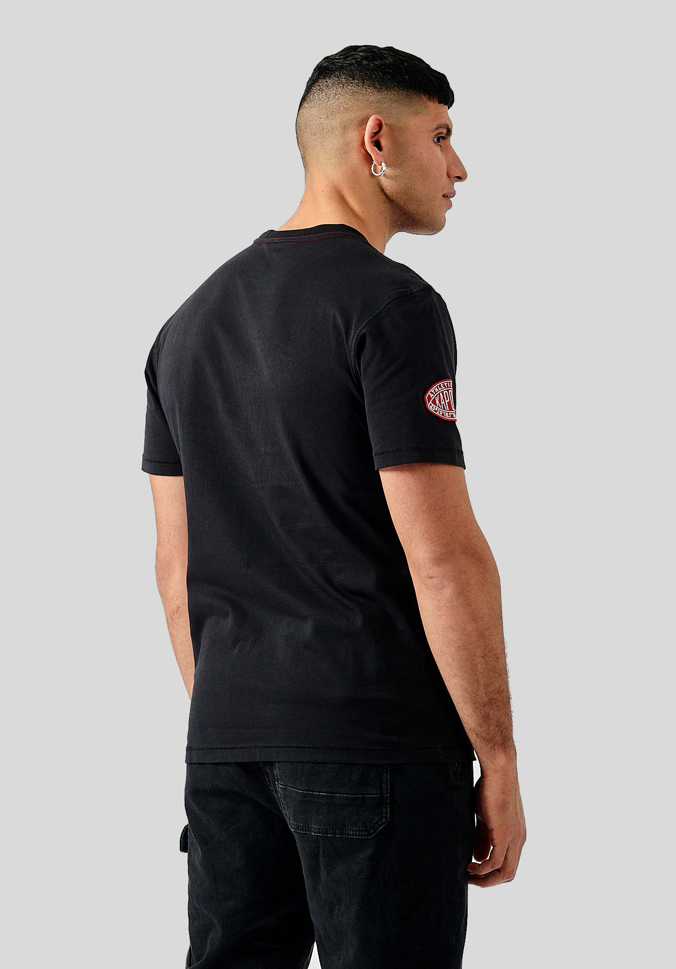 BAREL  T-shirt noir homme 100% coton