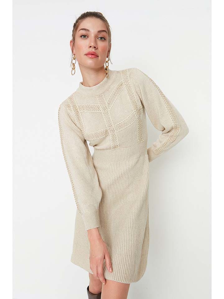 trendyol Kleid in Beige günstig kaufen
