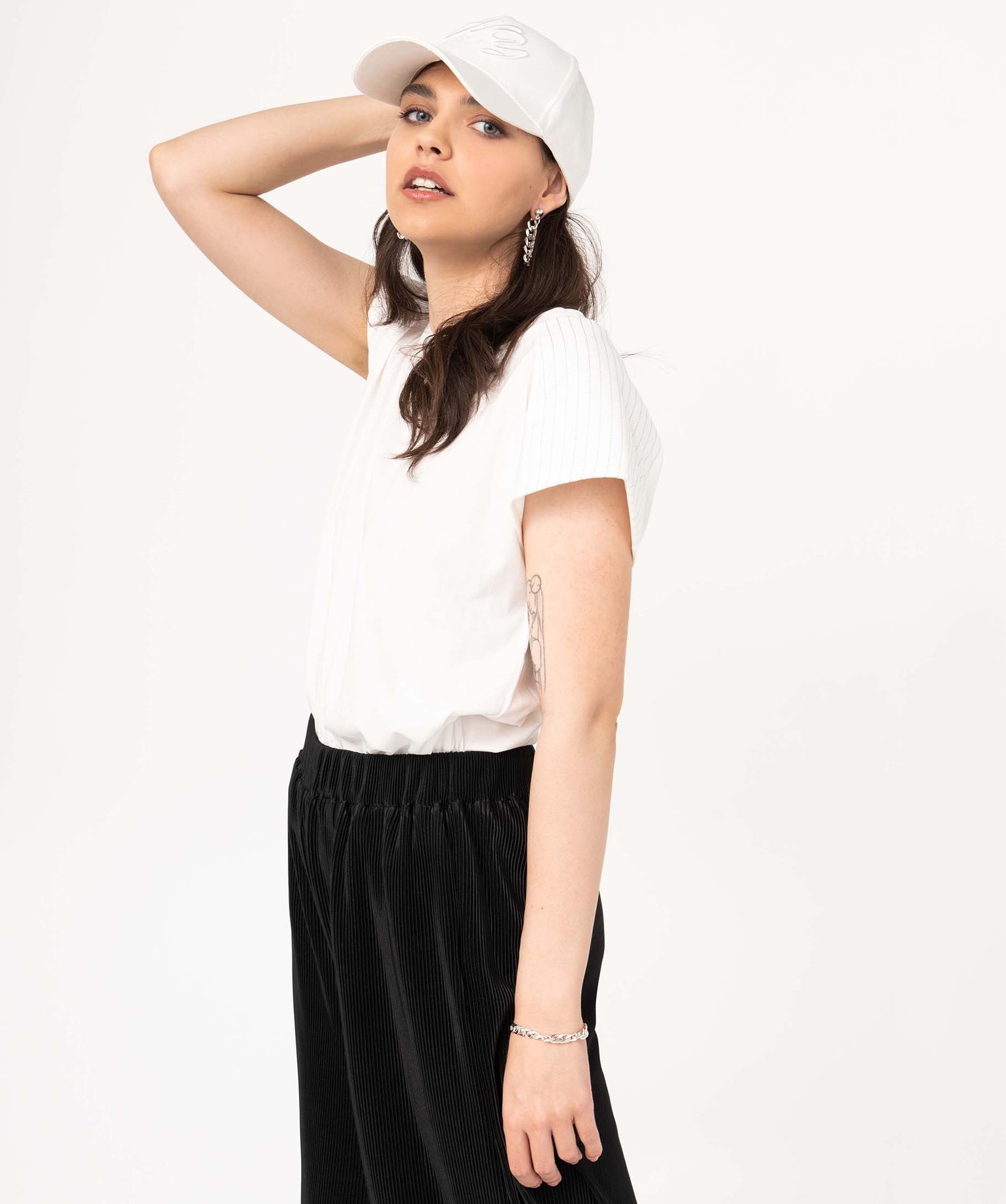 Tee-shirt sans manches coupe loose femme ecru | GEMO