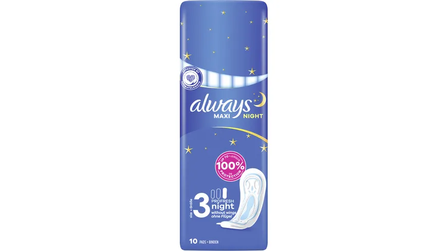 Always MAXI Damenbinden ProFresh Night 10ST
