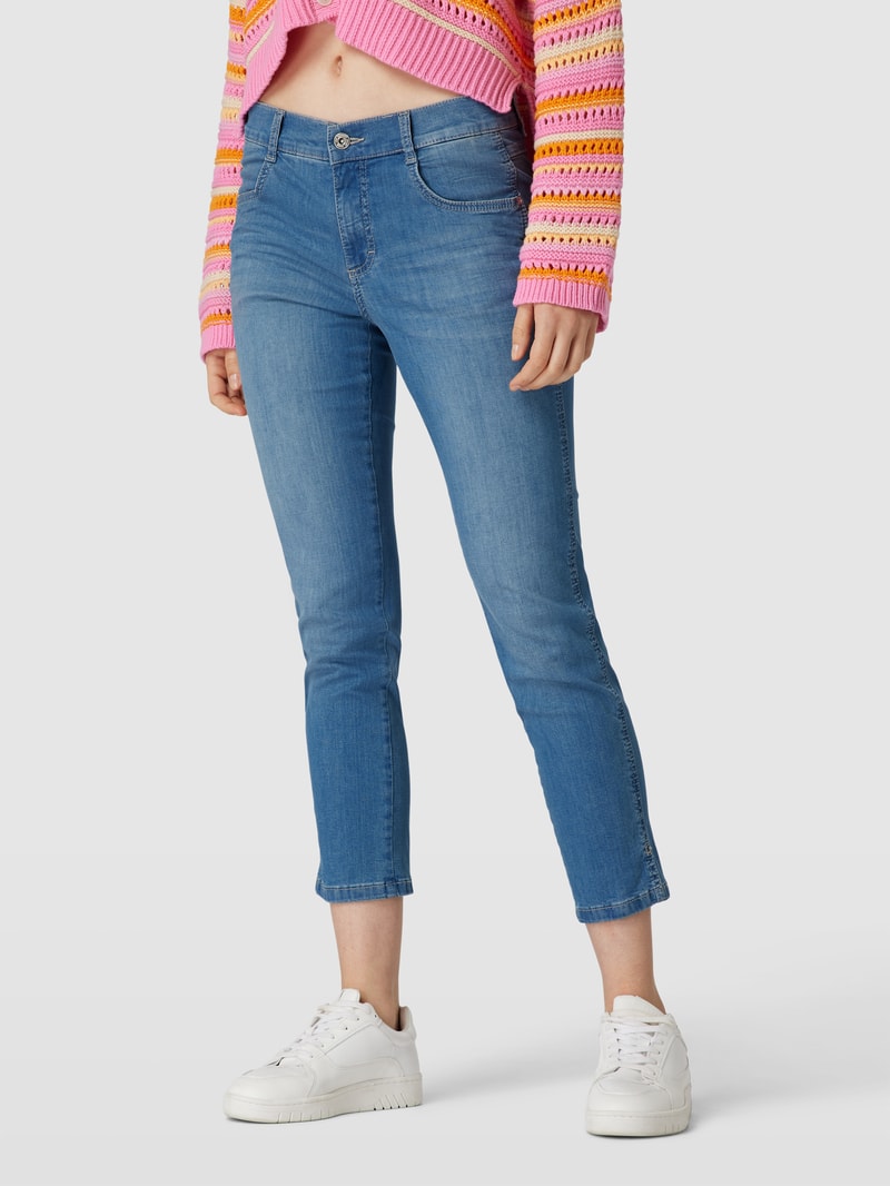 Caprihose mit seitlichen Schlitzen Modell 'Cici' in hellblau