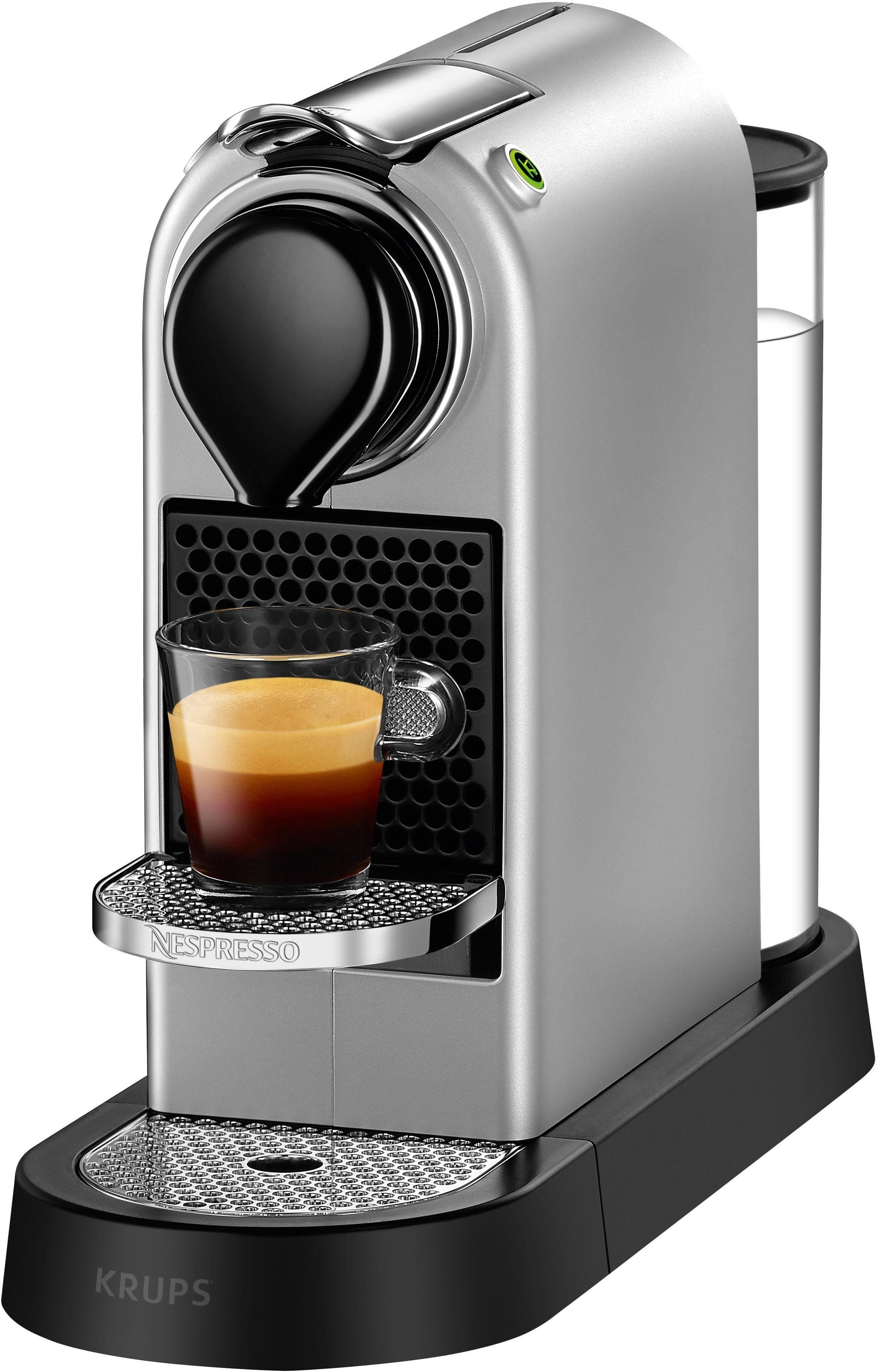 Nespresso Kapselmaschine XN741B New CitiZ von Krups, Wassertankkapazität: 1 Liter, inkl. Willkommenspaket mit 14 Kapseln