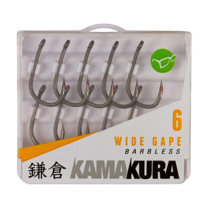 Hameçon carpe korda kamakura leveä aukko barbless (x10)