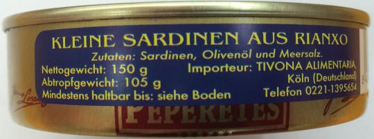 Los Peperetes Kleine Sardinen Rianxo 120g