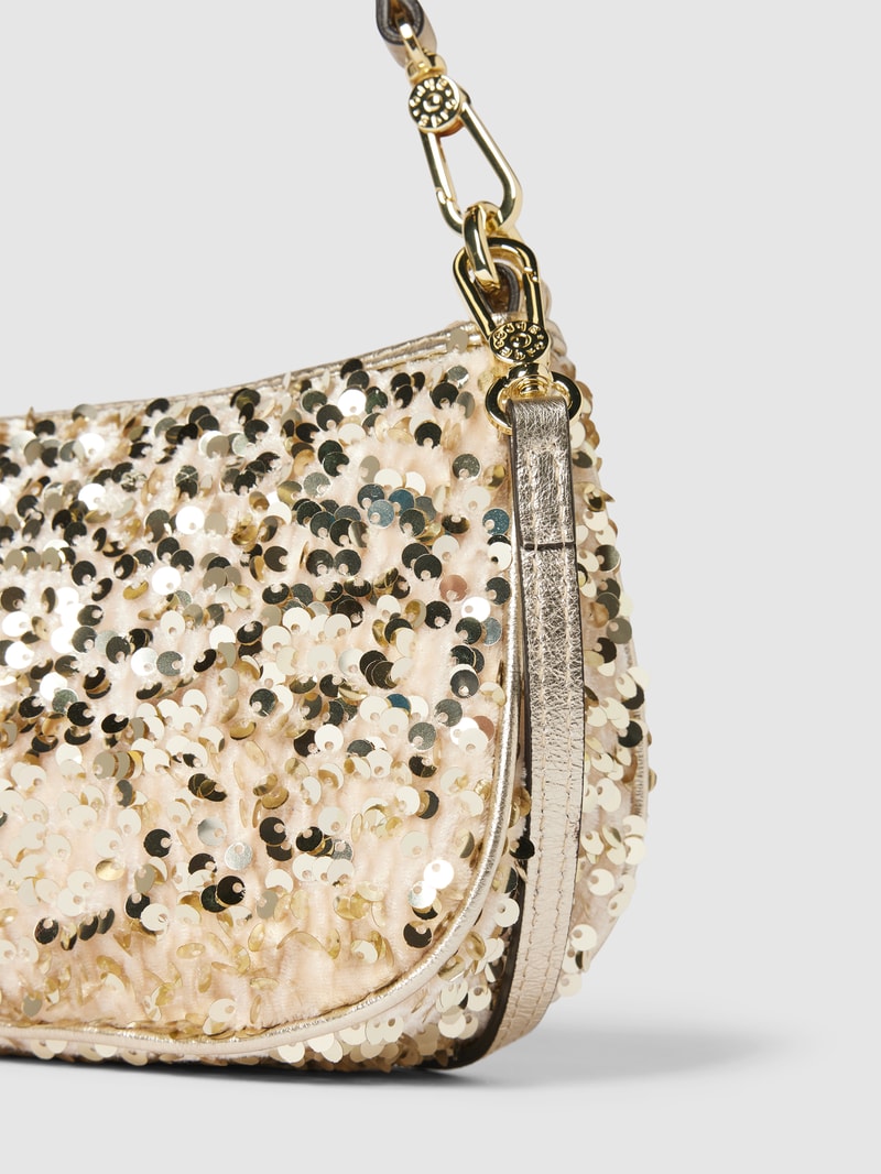 Handtasche mit Paillettenbesatz Modell 'Virginia' in gold