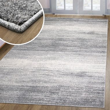 Teppich Mercur, oKu-Tex, rechteckig, Höhe: 11 mm, Kurzflorteppich, besonders weicher Flor, grau meliert, dichte Qualität