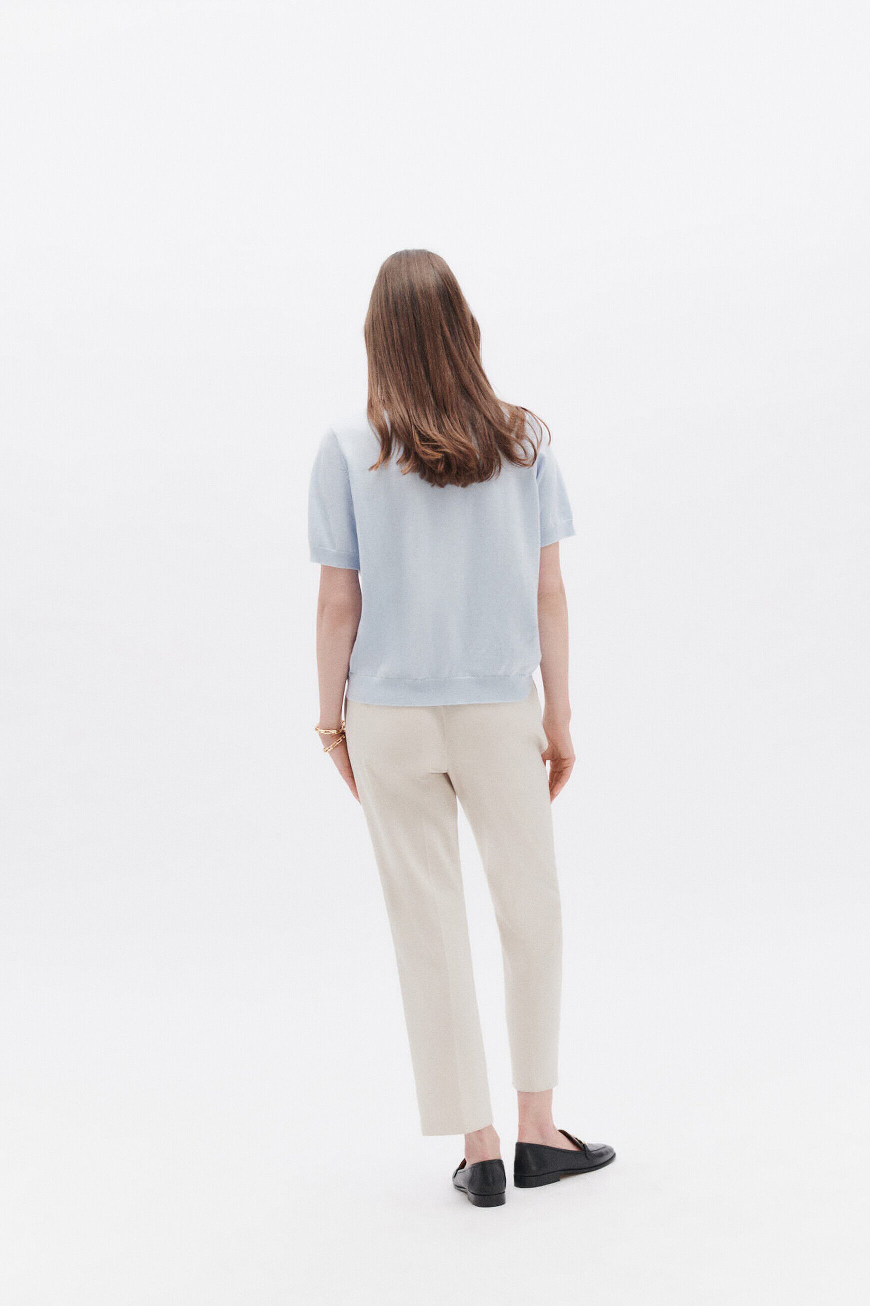 Pantalon psam beige femme