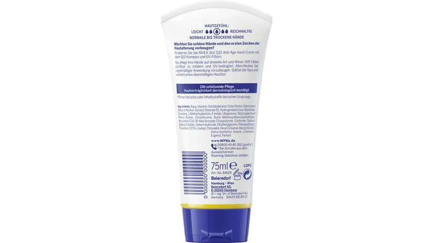 NIVEA Hand Creme 3in1 Anti-Age 75 ml