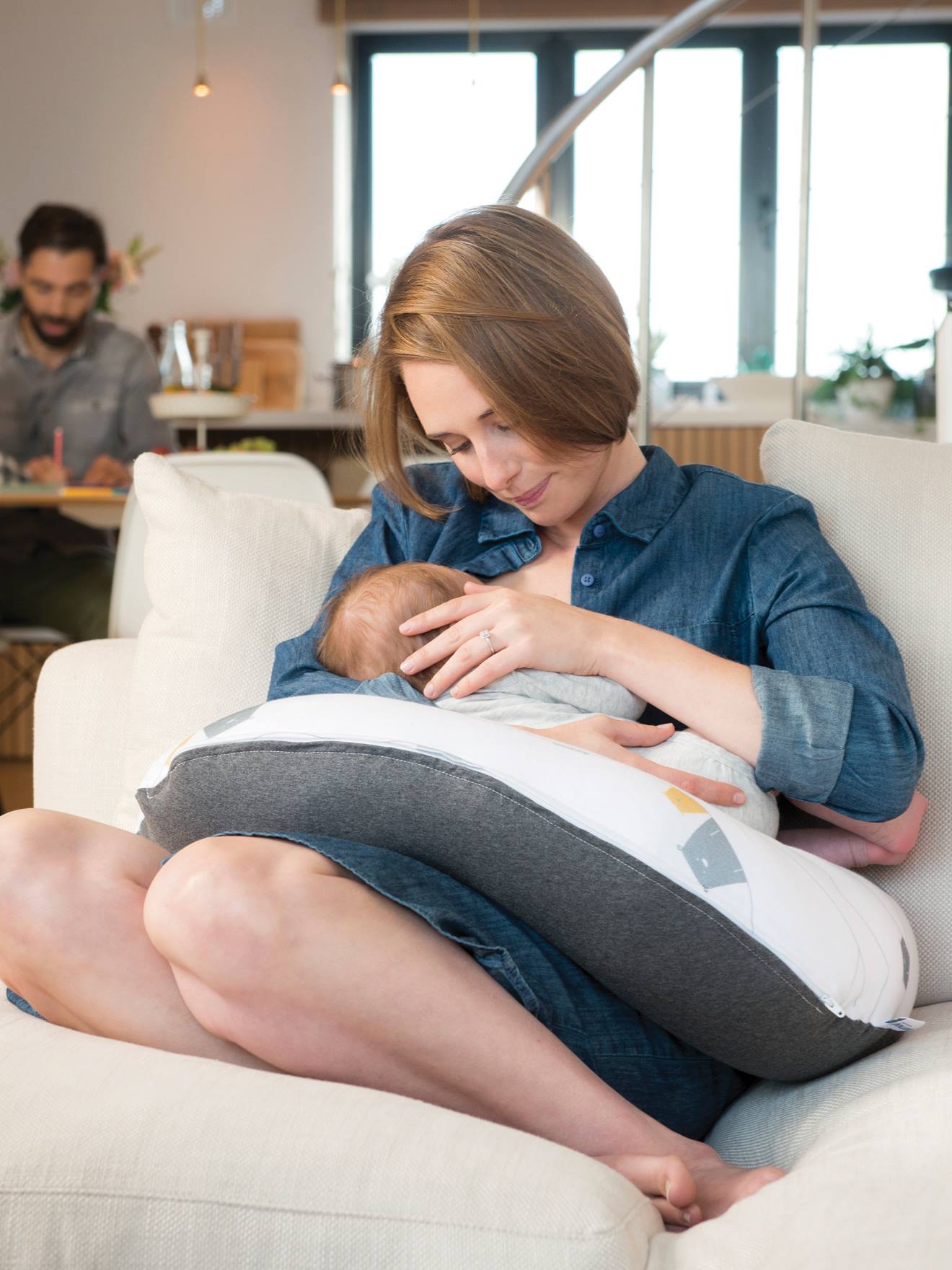 Doomoo Coussin de Maternité BABYMOOV ethnic petrol