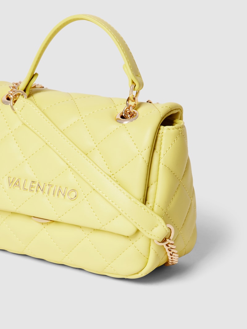 Handtasche mit Steppnähten Modell 'OCARINA PATTINA' in hellgrün