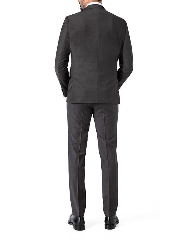 HECHTER PARIS, Anzug mit Weste, Shape Fit, Schurwoll-Stretch, kaffeebraun