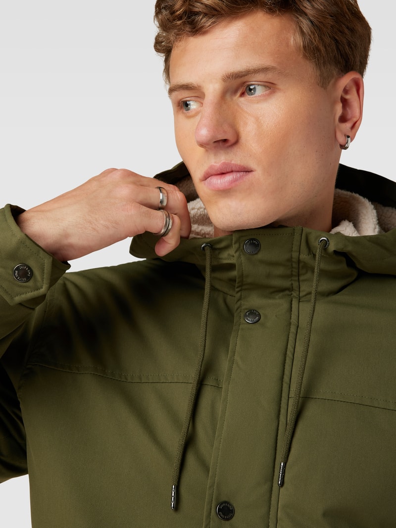Parka mit Kapuze Modell 'ALEXANDER' in olivgrün