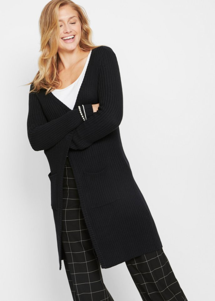 Longstrickjacke