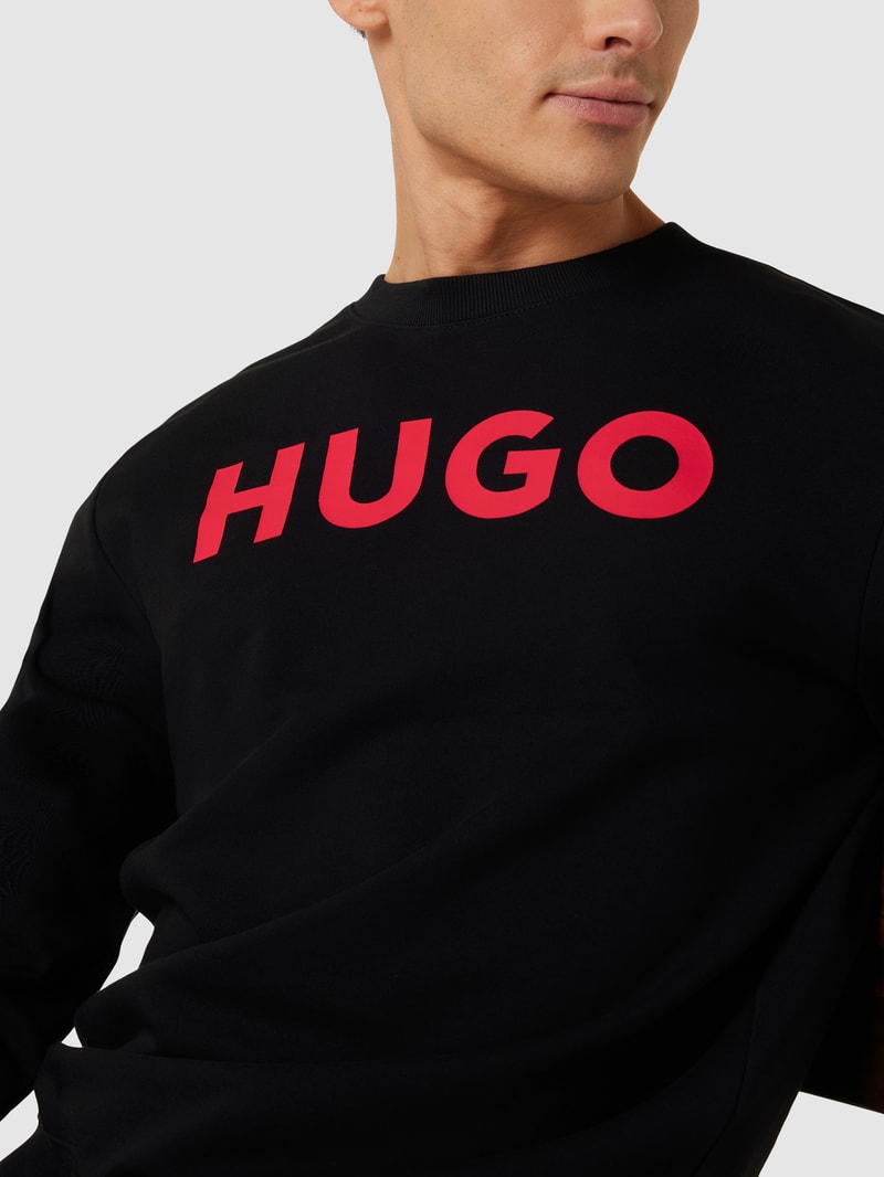 Sweatshirt mit Label-Detail Modell 'Dem' in schwarz