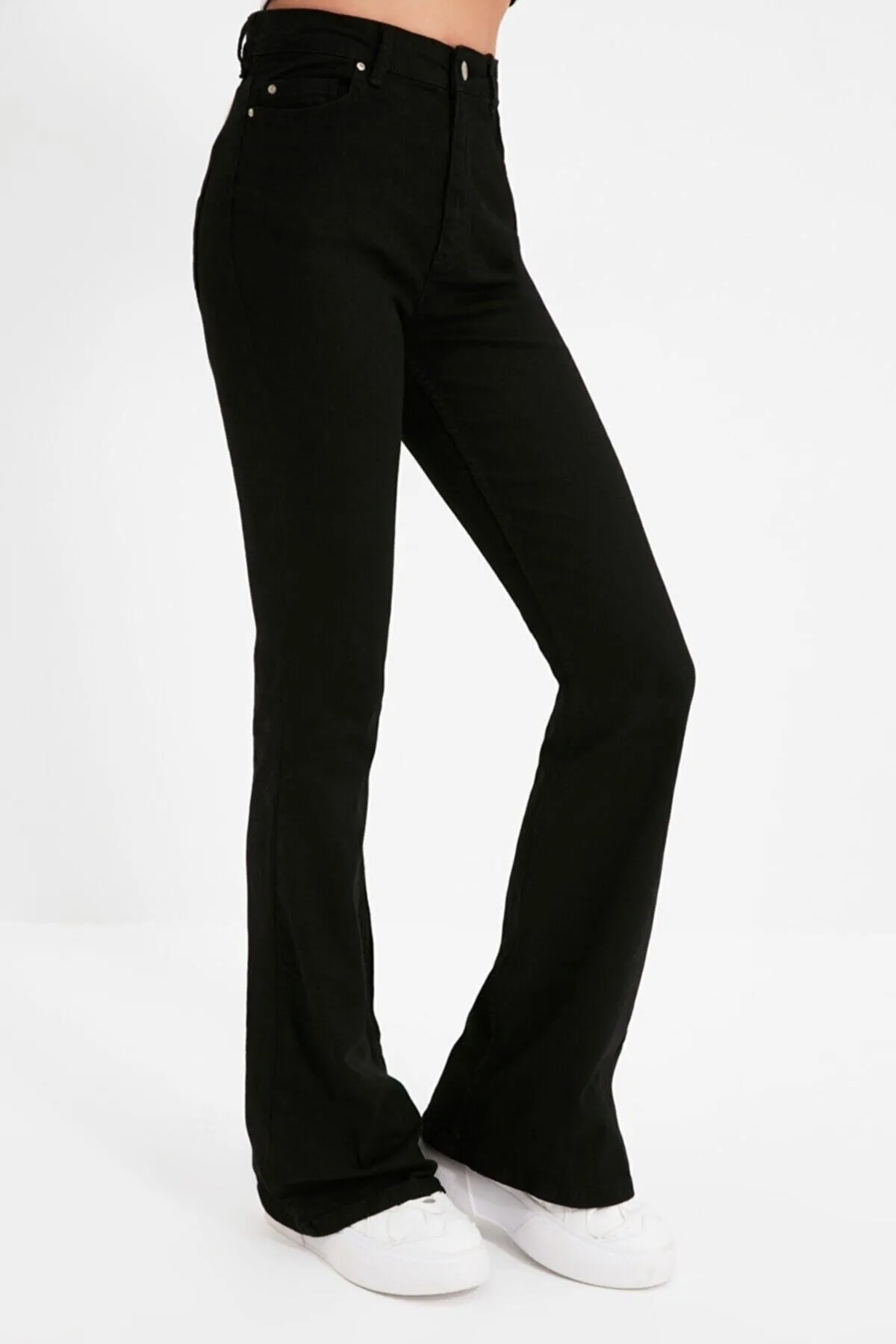 LİMABEL  Spanische Jeans mit Farbverlauf, schwarze spanische Jeans, hohe Taille
