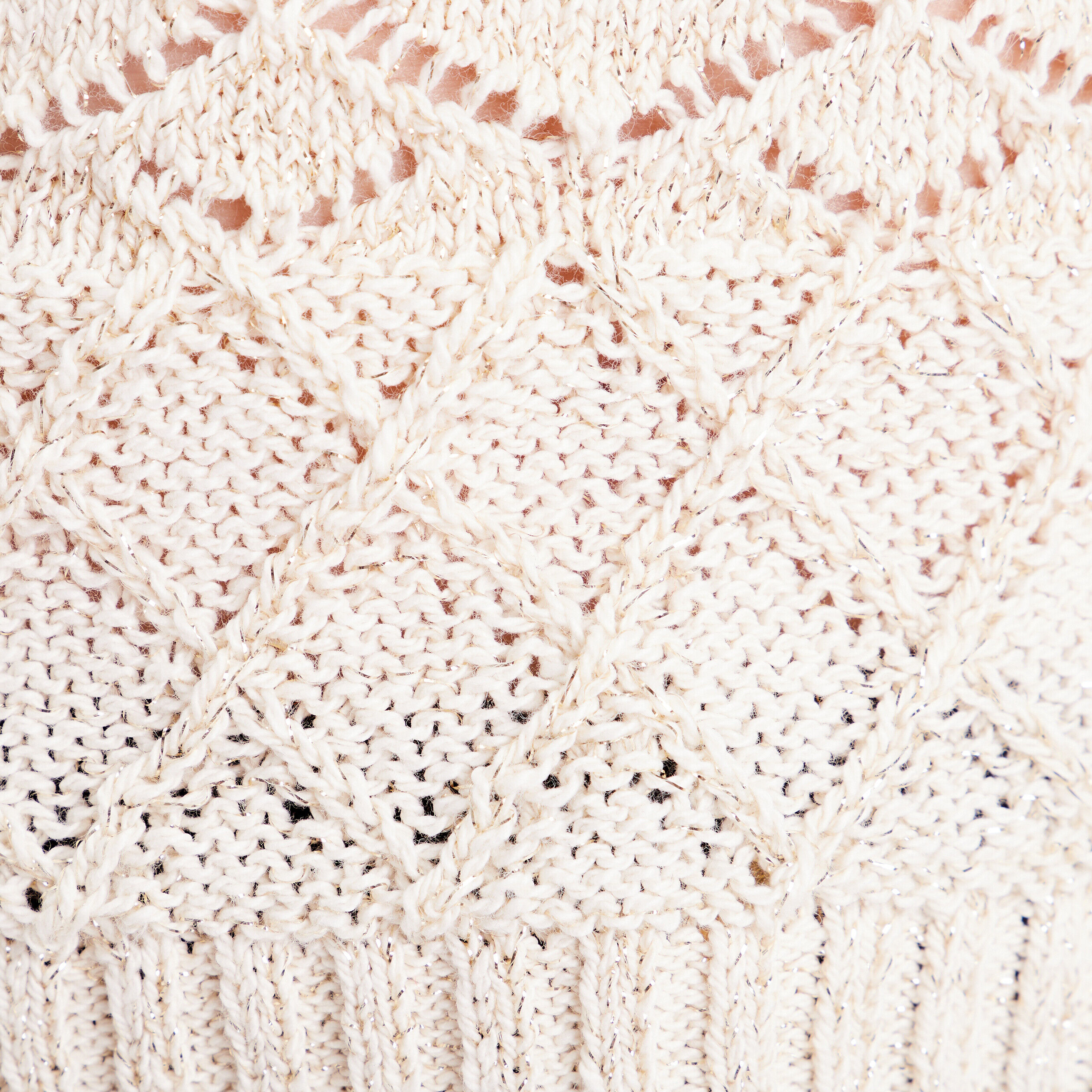 Débardeur pull ajouré ecru femme | Cache Cache
