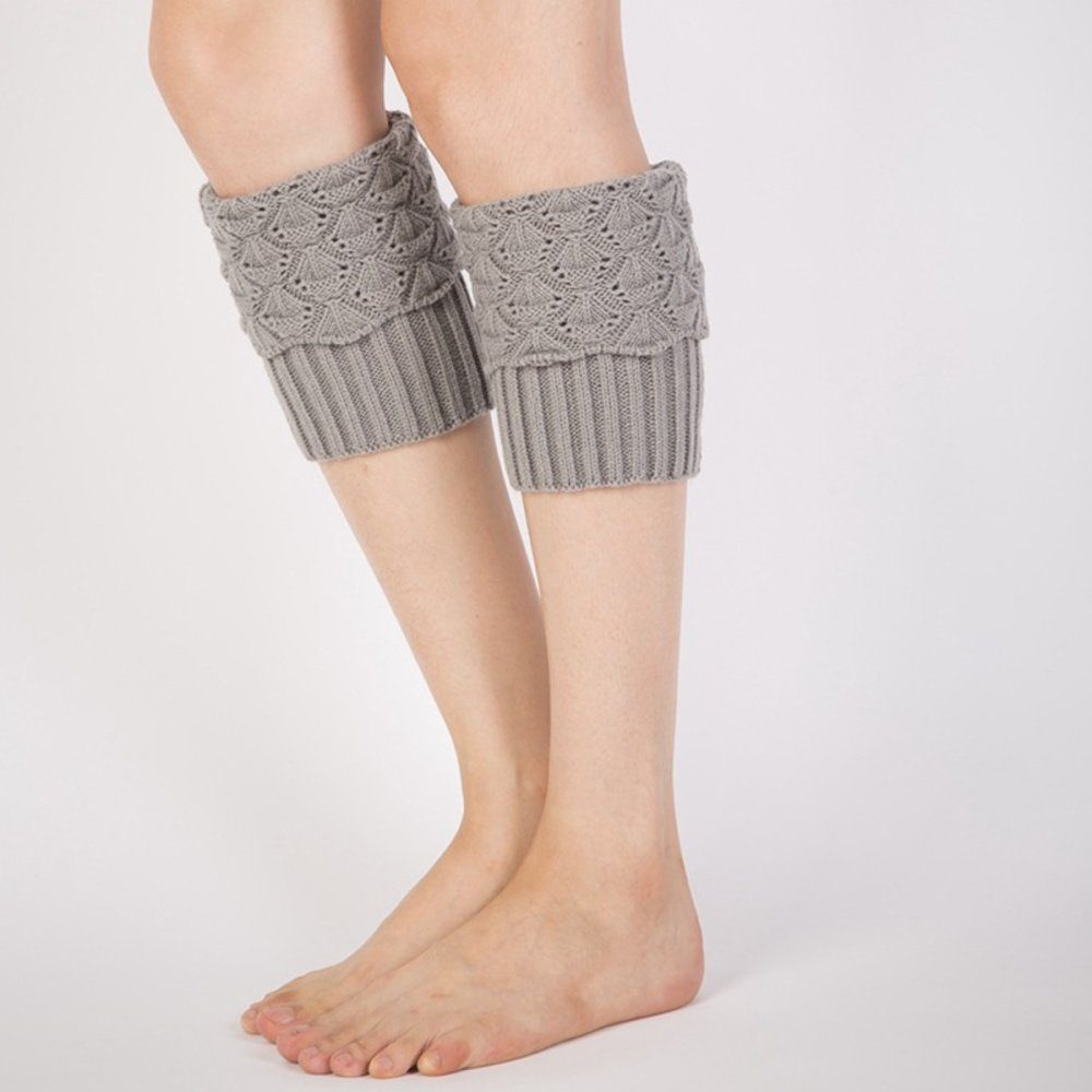 Lubgitsr Beinstulpen Stulpen Damen aus Acryl, Gestrickte Leg Warmers Warme Winter (4-St)