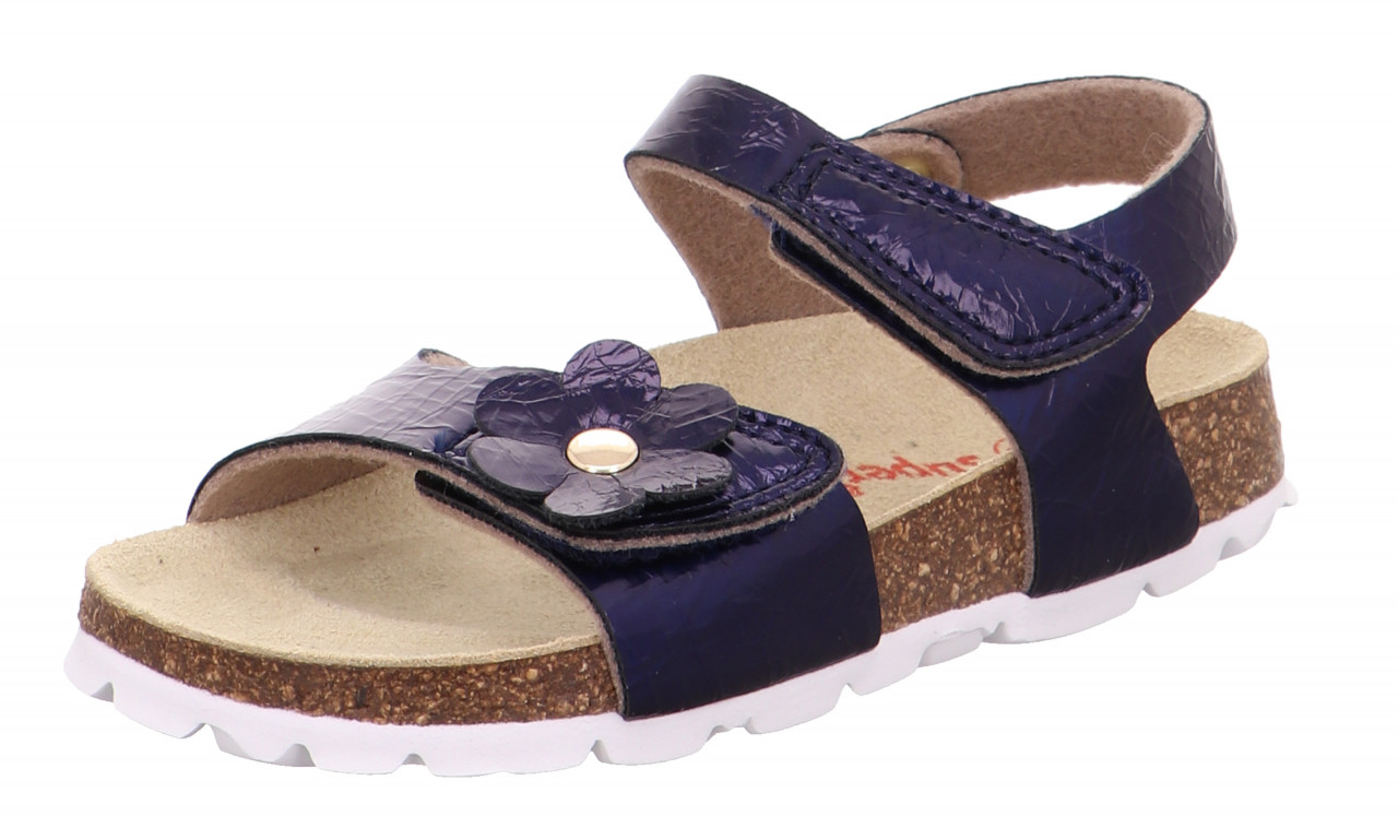 FUSSBETTPANTOFFEL - BlauSandale mit Klettverschluss