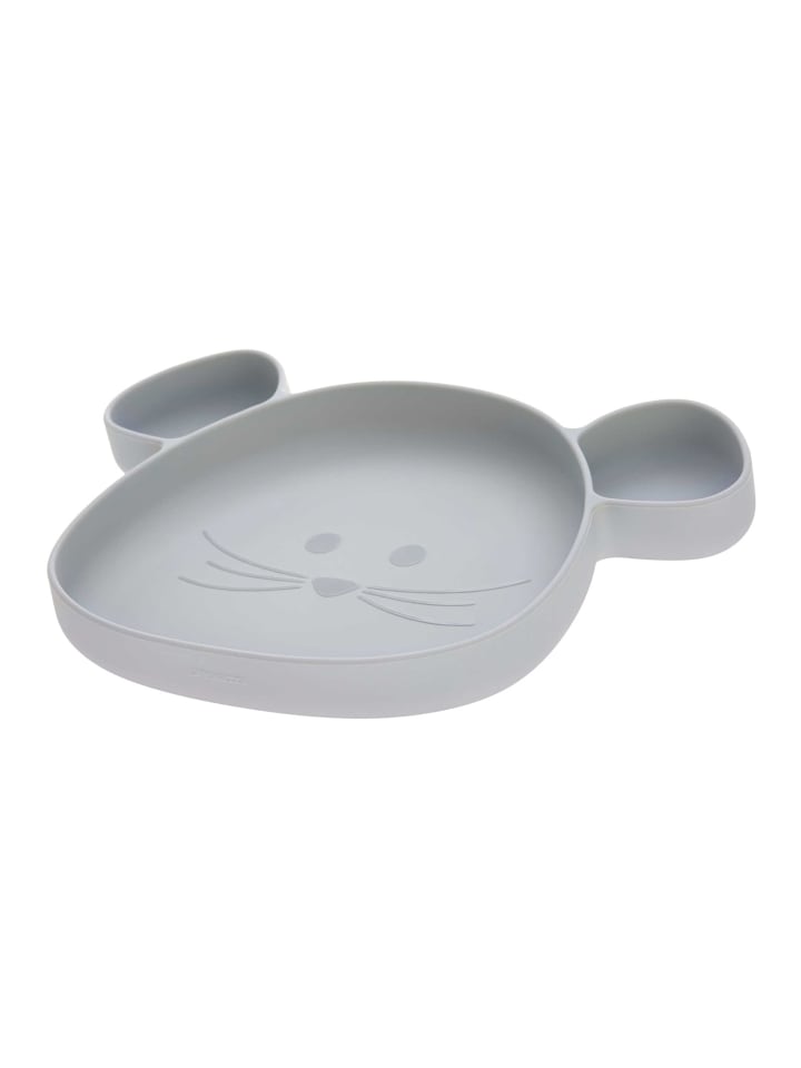 Lässig 3er Set Silikon Geschirrset mit Lätzchen Little Chums in Maus grau günstig kaufen onesize