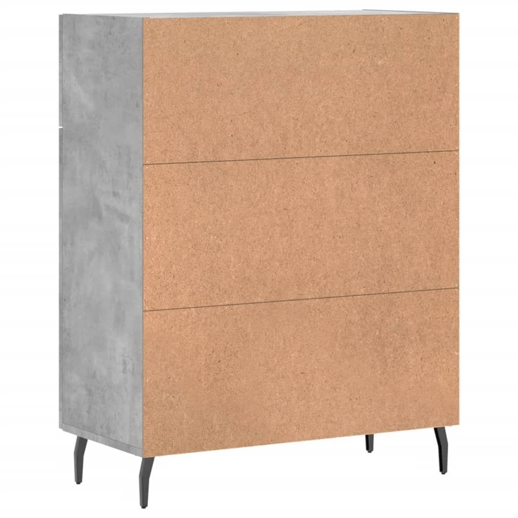 vidaXL Sideboard Sideboard Betongrau 69,5x34x90 cm Holzwerkstoff (1 St)