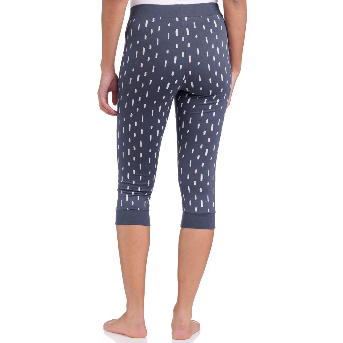 Damen 34-Schlafhose mit Allover-Print