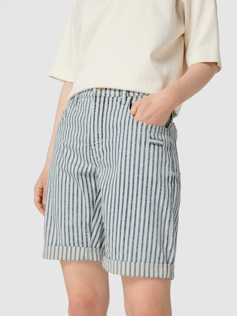 Shorts mit Streifenmuster in blau