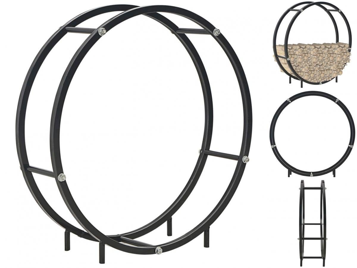 vidaXL Kaminholzregal Brennholzregal Schwarz 70 x 20 x 70 cm Stahl Holzlagerplatz, BxTxH:70x20x70 cm