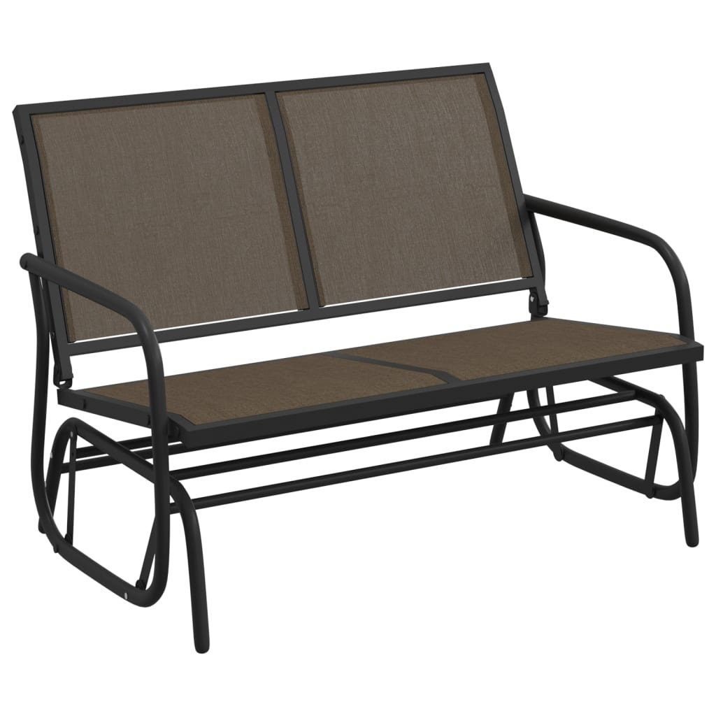 vidaXL Hollywoodschaukel Garten-Schaukelbank Braun 120,5x76x86,5 cm Textilen & Stahl, 1 tlg.