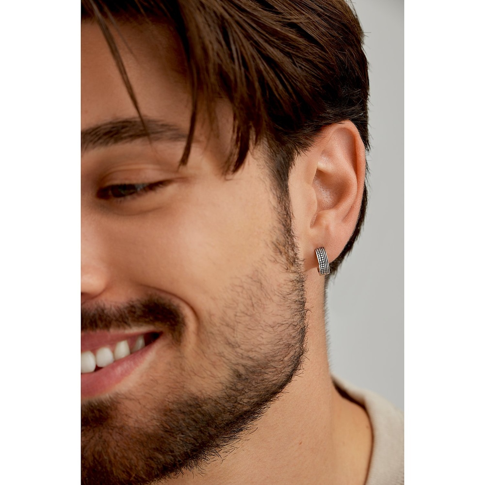 caï Boucle d'oreille unique 925 Argent Boucles d'oreilles