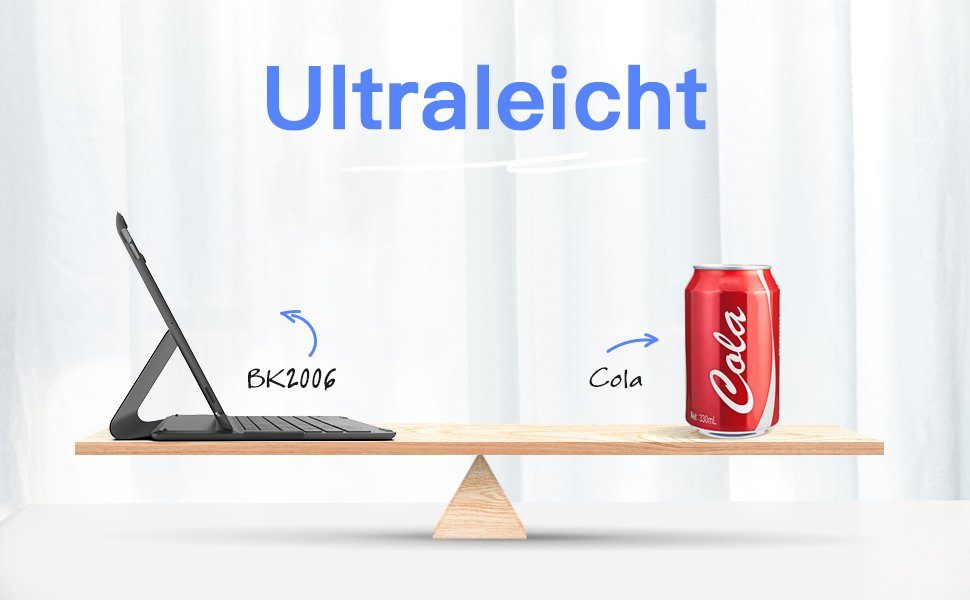 Inateck Ultraleichte Tastatur Hülle für 10,2 Zoll iPad 9/8/7 Gen iPad-Tastatur