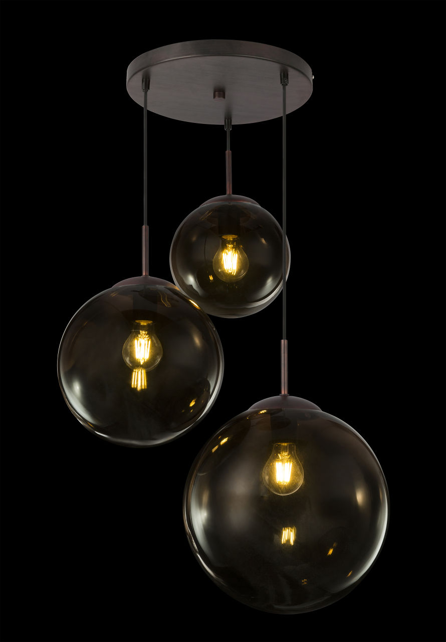 Globo Lighting - VARUS - Hängeleuchte Metall braun, 3x E27