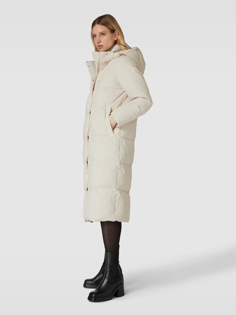 Daunenmantel mit Kapuze Modell 'NITA' in beige