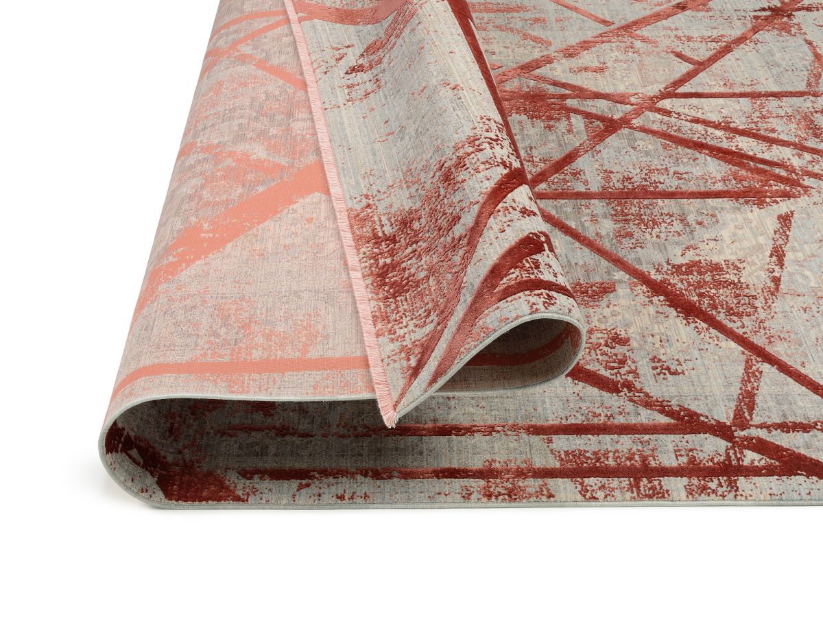 Musterring Webteppich Arizona Rot-Grau 160 x 230 cm
