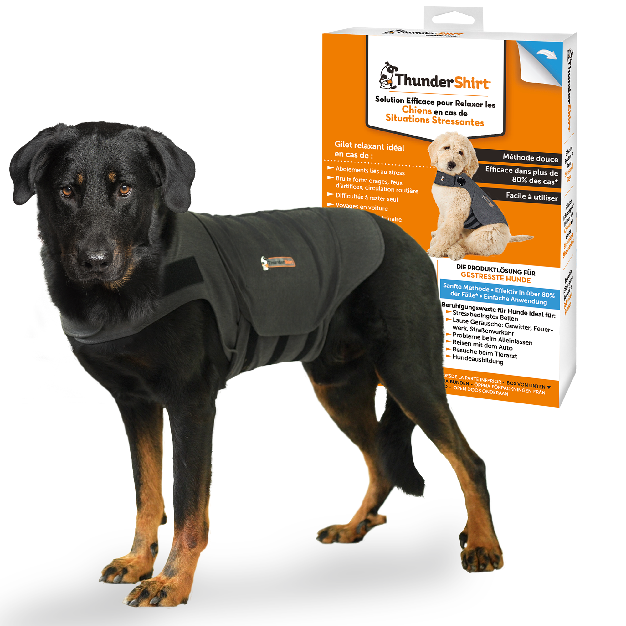 Thundershirt Hundewesten Thundershirt Beruhigungsweste grau XL