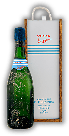 M.Hostomme Vikka Blanc de Blancs Grand Cru Extra Brut 2009 M.Hostomme Vikka Blanc de Blancs Grand Cru Extra Brut 2009 Diese Champagner-Rarität ist eine Kostbarkeit aus der Tiefe! Jahrgang 2009 - 0,75	 Liter - Vol 12,5%