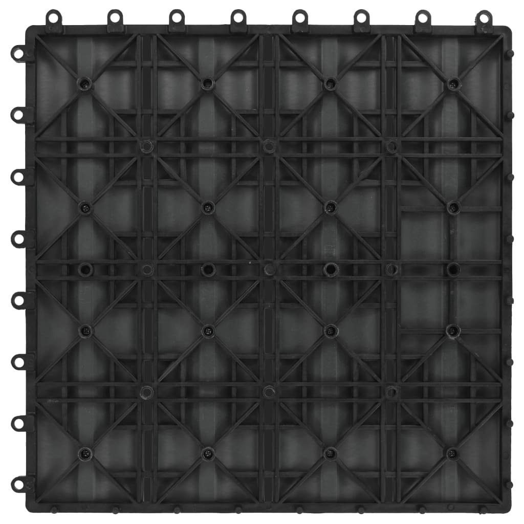 Teppichboden Terrassenfliesen 11 Stk. Tief Geprägt WPC 30x30cm 1 qm Grau, vidaXL