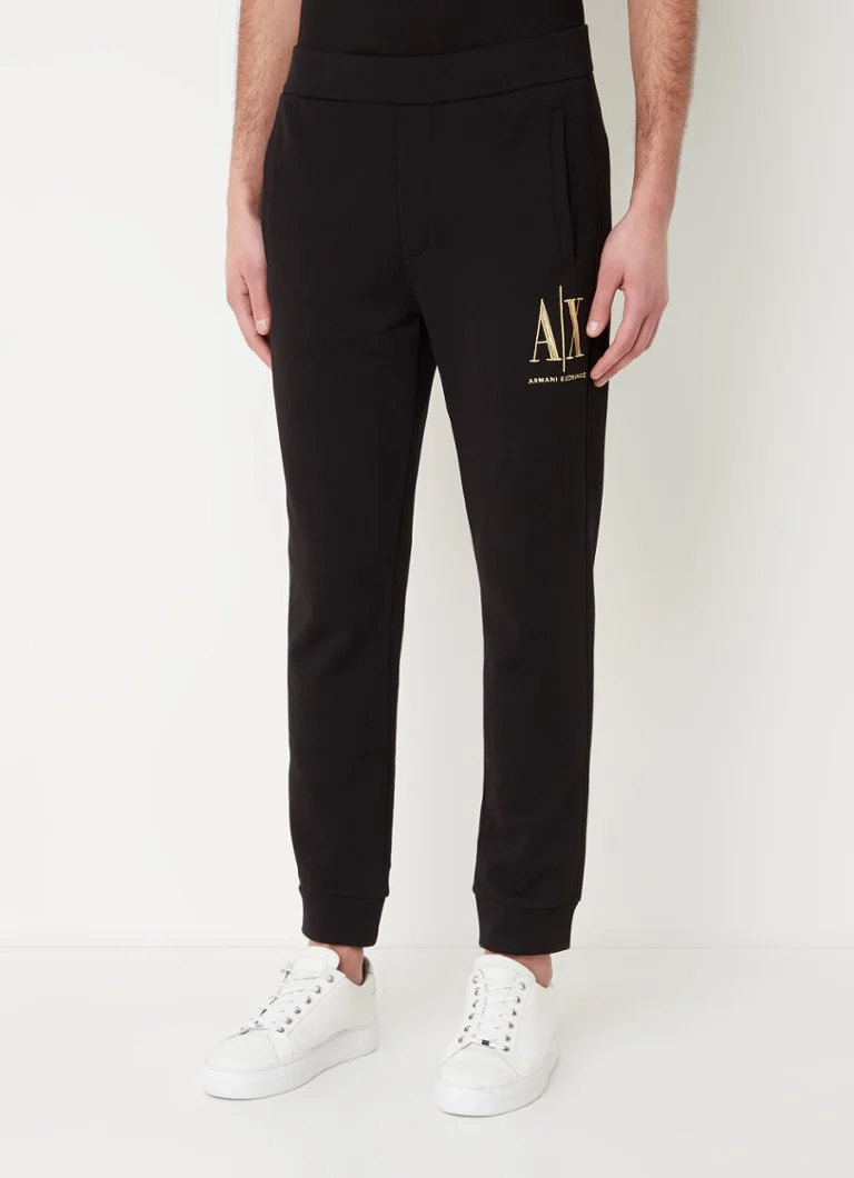 Pantaloni de trening slim fit cu logo Armani Exchange
