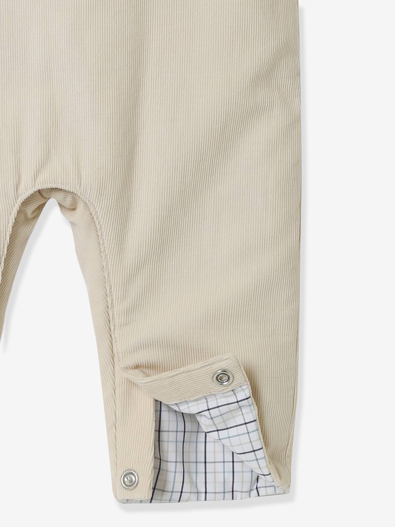 Salopette bébé en velours CYRILLUS beige