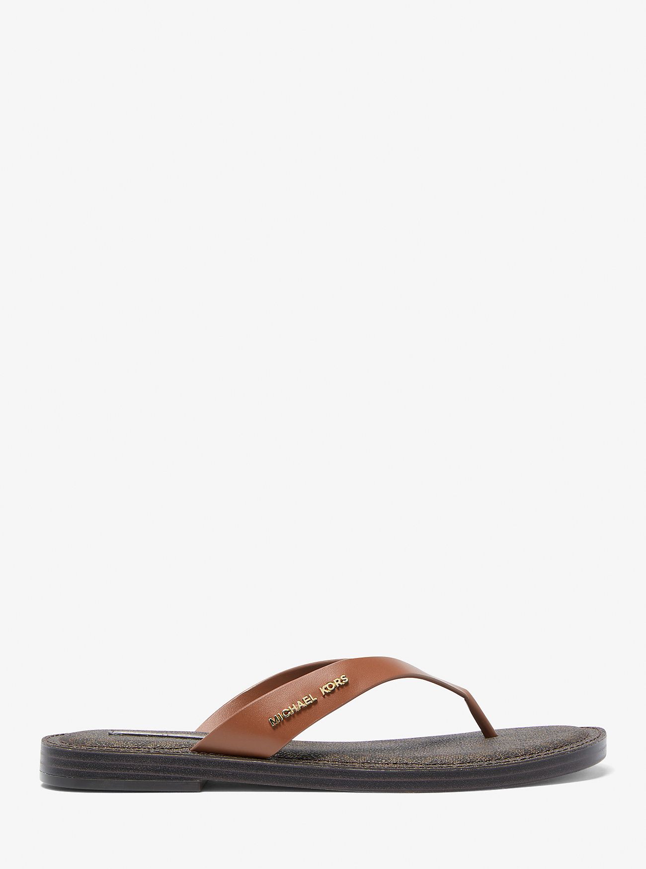 Koko Leather Flip Flop - LUGGAGE