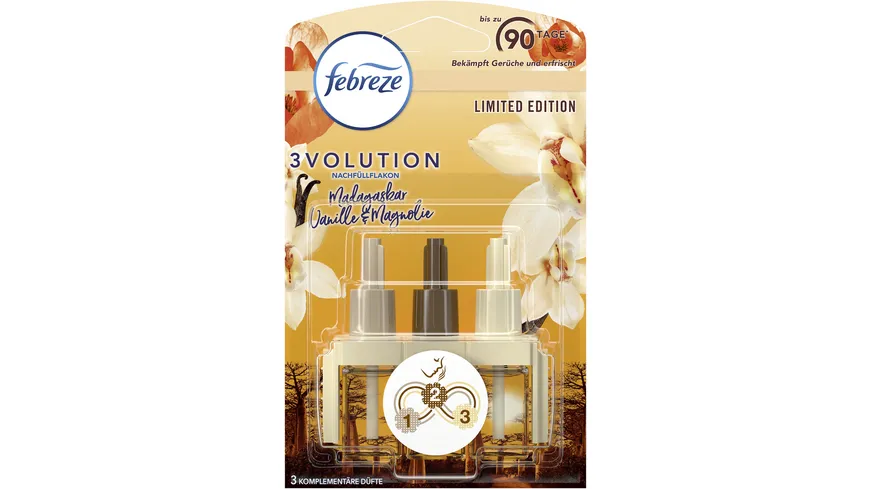 Febreze 3VOLUTION Lufterfrischer Nachfüllflakon für Duftstecker Vanille 20 ml
