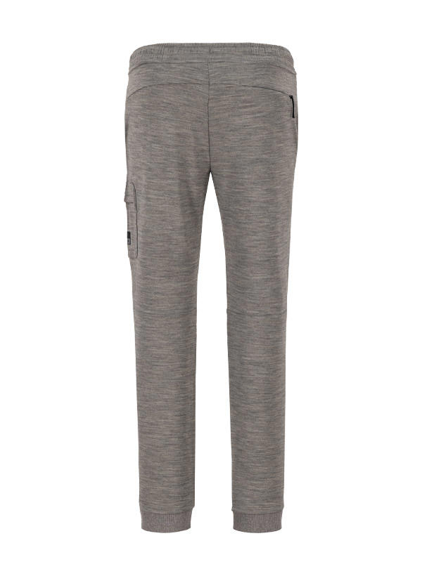 BOGGI MILANO, Sweatpants, Woll-Stretch, grau meliert